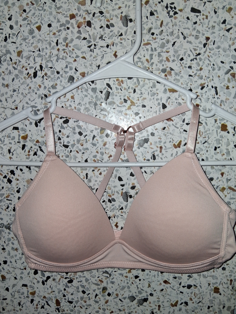 Danskin Tshirt Bra Rose Pink Size 36A Padded Wireless NWOT